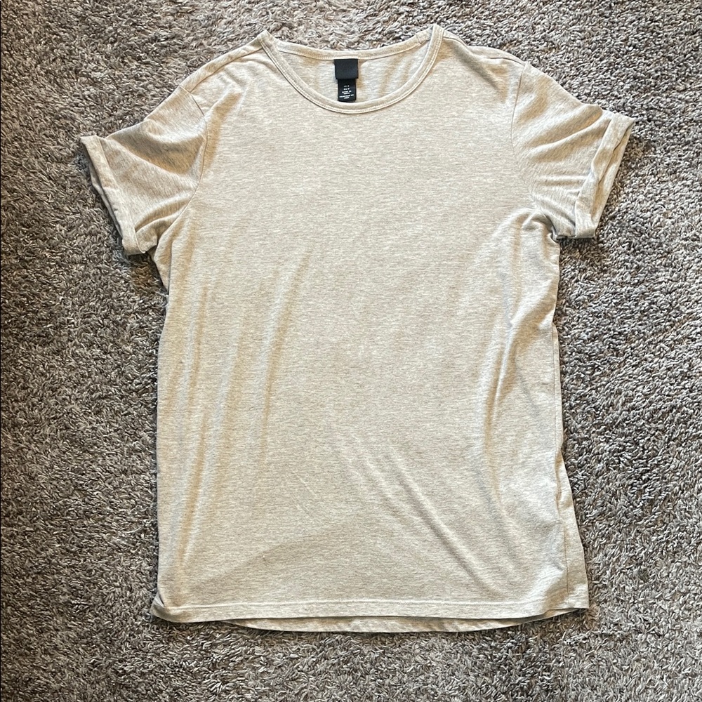 H&M Light Beige Crewneck T-Shirt